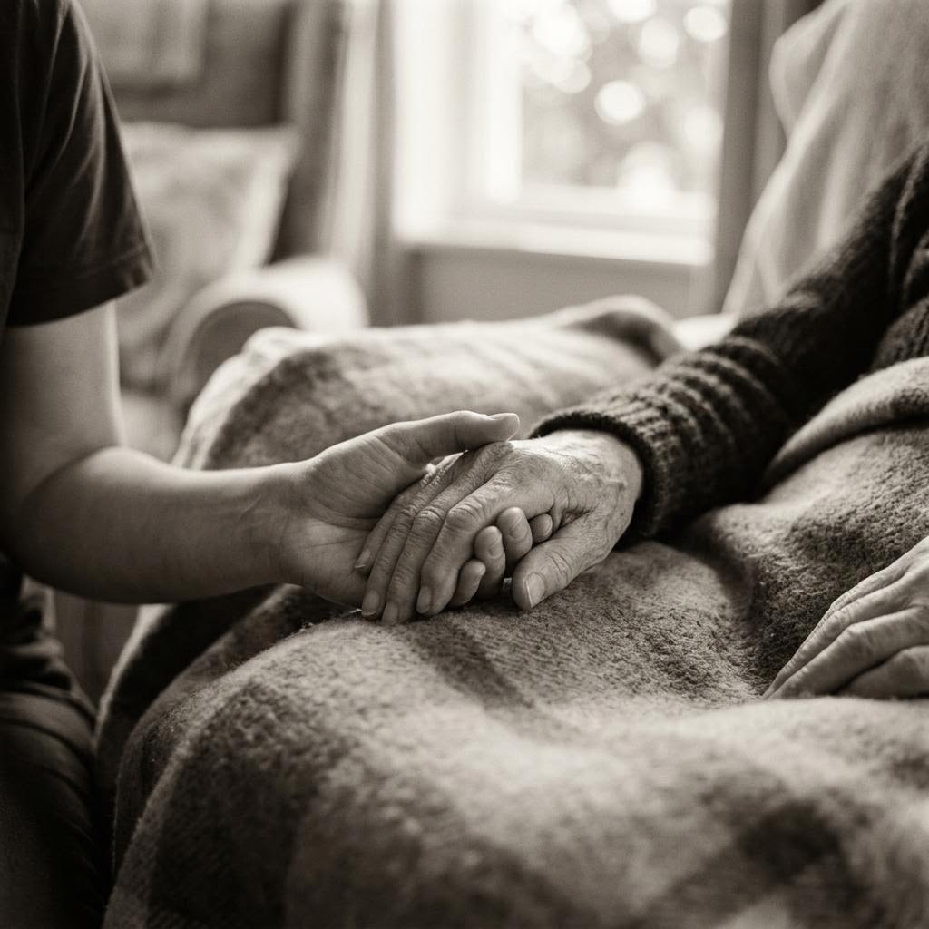 Gentle hands holding